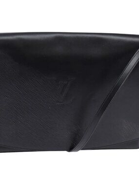 Authentic LOUIS VUITTON Opera line Rhodes Shoulder Bag Leather Black M63912 LV